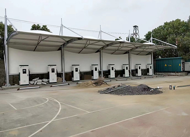 充電樁棚加油站膜結構